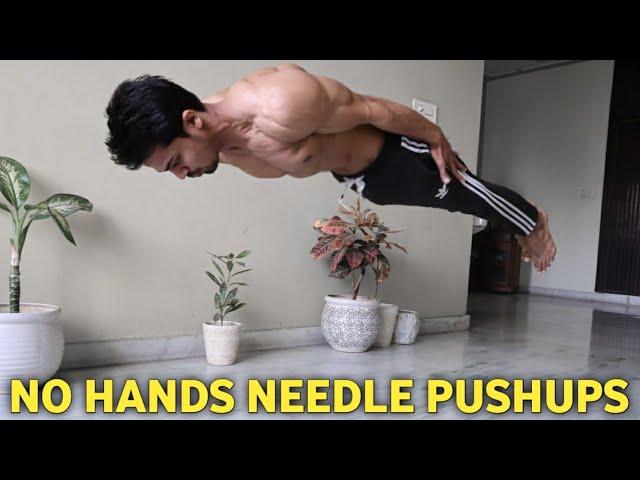 Most Real NO HANDS NEEDLE Pushups In A Row | Harsh Gahlot Fitness