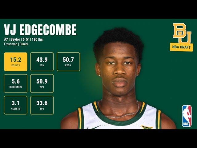 VJ Edgecombe - Baylor - 2024-25 NBA Draft Scouting Highlights