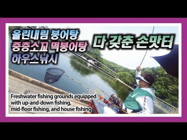 올림, 내림, 중층, 하우스낚시 모두 갖춘 손맛터 : Fishing grounds equipped with up-and-down, mid-floor, and house