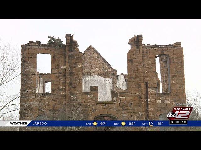 Abandoned courthouse, jail is all that is left of Frio Town, Texas