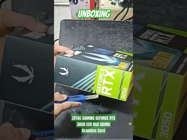 Unboxing ZOTAC GAMING GEFORCE RTX 3050 ECO 8GB GDDR6 Graphics Card #unboxing #zotac #shorts