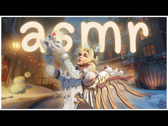  Overwatch 2 ASMR  Mercy gameplay with keyboard/mouse clicks and rain sounds 