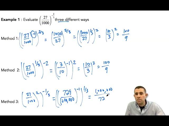 Alg1H 7.8 Negative Rational Exponents
