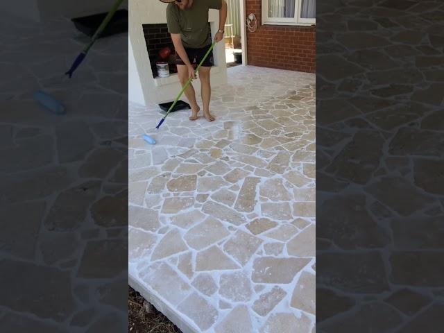 Applying Sealant to Pavers #diy #australia #diwhy #renovation #house