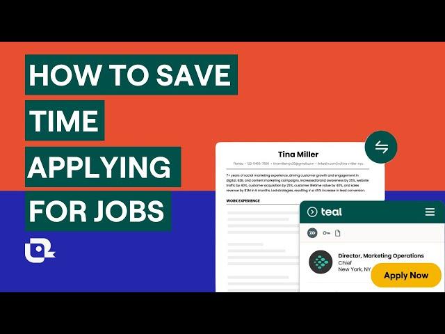 How To Save Time Applying for Jobs