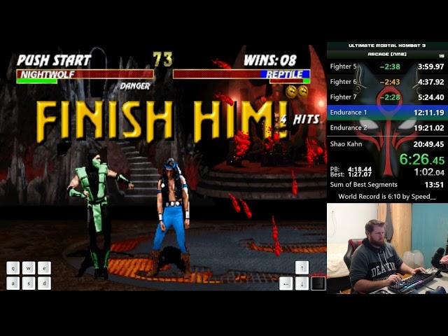 Ultimate Mortal Kombat 3 (Arcade) - Speedrun - No Major Exploits - Reptile - 9:28