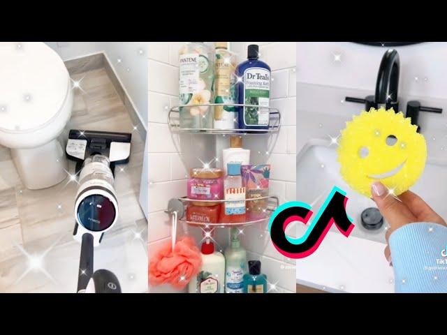 satisfying bathroom cleaning and organizing tiktok compilation 