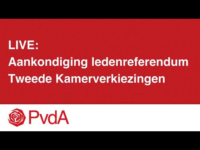 Aankondiging ledenreferendum deelname Tweede Kamerverkiezingen