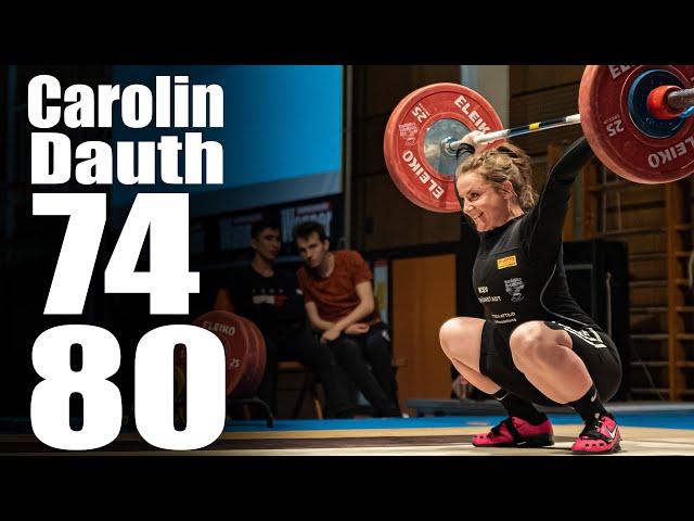 Carolin Dauth (63.4kg) 74kg Snatch 80kg Clean and Jerk - 2019 German Junior Champ