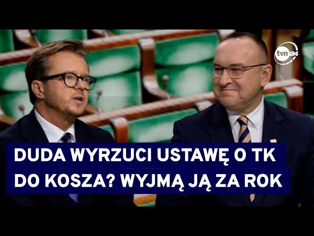 Po co uchwalać ustawę o TK, skoro prezydent jej nie podpisze? "Chodzi o standardy legislacji" @TVN24