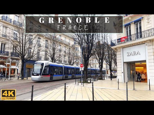 France  : [4K] Walk | Grenoble | City in the Auvergne-Rhône-Alpes region of Southeastern France