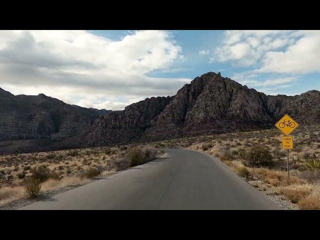 Scenic Drive Through Red Rock Canyon Las Vegas in 4k Video