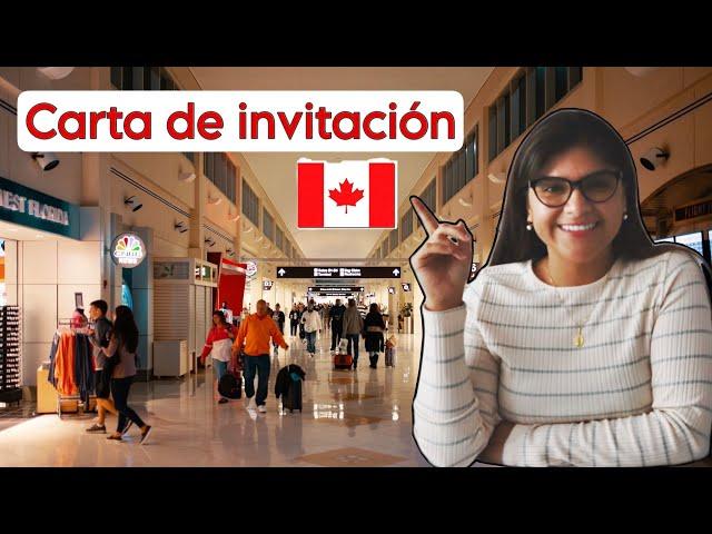 Quizá necesites este documento para poder VÍAJAR a Canadá como turistaCarta de invitación 2023