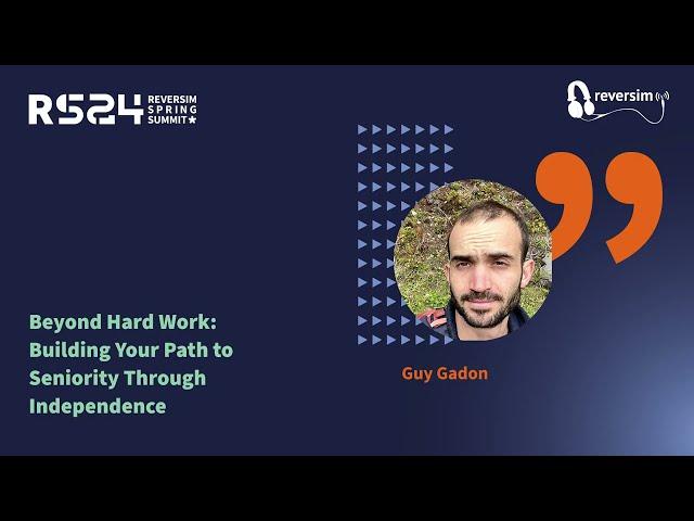 Beyond Hard Work: Building Your Path to Seniority Through Independence / Guy Gadon