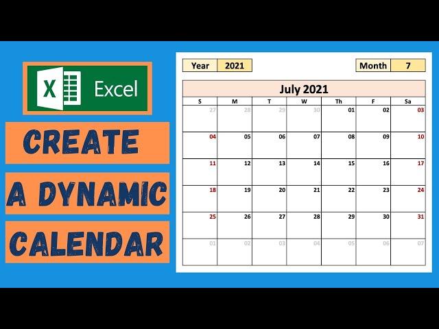 Create a Calendar in Excel - Tutorial