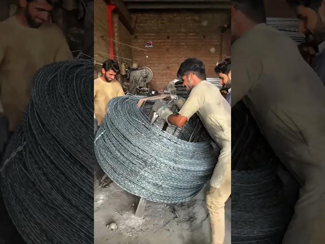 Razor Security Wire Making Process Inside the Factory! #razorwire #security #razor #shortsfeed