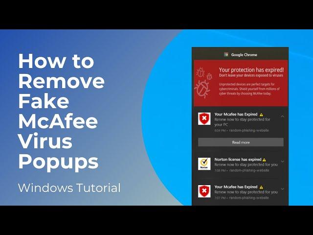 How to Remove Fake McAfee Virus Popup Notifications