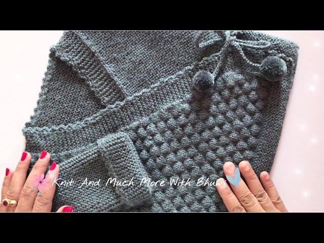 Baby Kimono Knitting Pattern || How To Knit Baby Cardigan, Jacket, Sweater || Baby Sweater Bunai