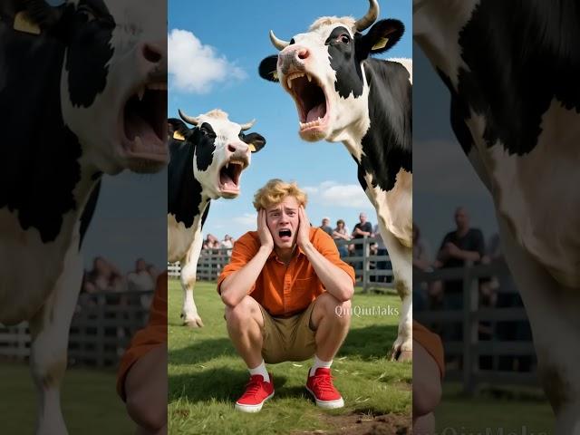 A man fell into a cow's pen, and the cow's next move shocked everyone!