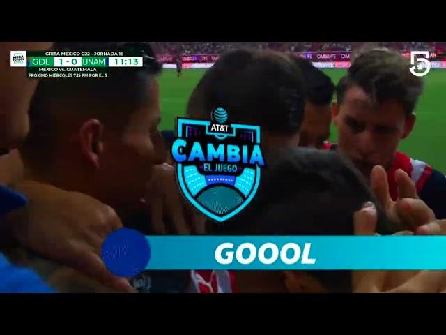 Gol de Alexis Vega | Chivas 1-0 Pumas | Liga BBVA MX - Grita México C22  - Jornada 16