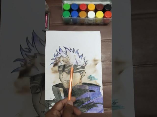 saturo gojo l Kartik the artist l Anime drawing l #gojo # shorts #trending