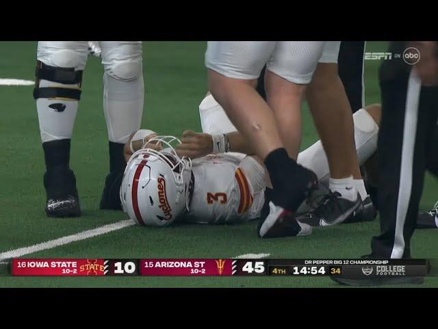 Arizona State DB gets ejected for targeting after big hit on Iowa State QB