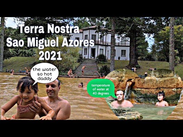 Terra Nostra Sao Miguel Azores 2021 |Volcanic hot swimming pool in hot water 40 degrees