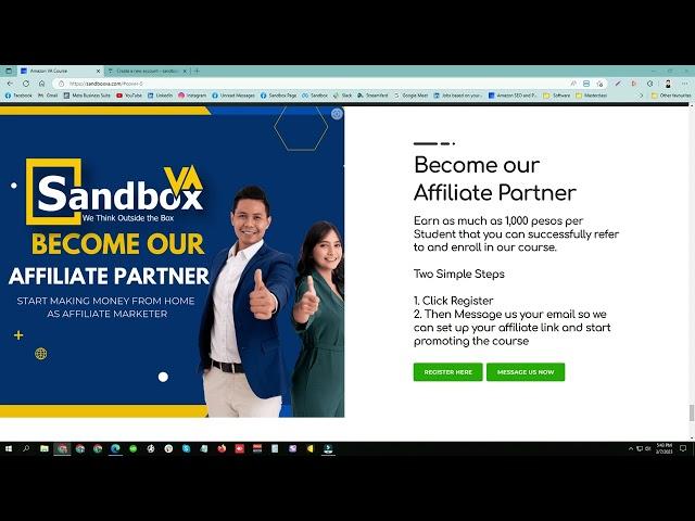 How to become a Sandbox VA Affiliate Marketing Partner