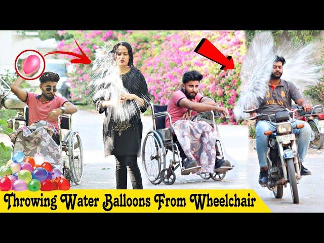 Throwing Water Balloons From Wheelchair Prank @ThatWasCrazy