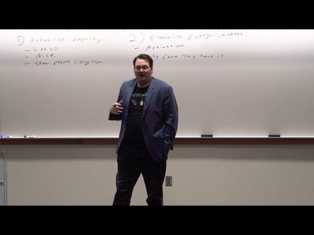 Lecture #9: Characters — Brandon Sanderson on Writing Science Fiction and Fantasy