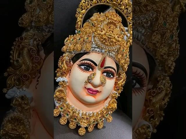 Goddess MahaLakshmi Mukut - Goddess Face for Lakshmi Pooja #varamahalakshmiidols #mahalaxmipooja