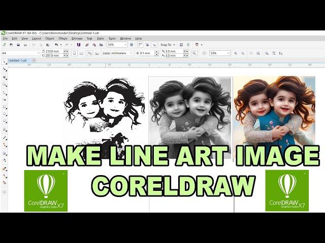 convert images into line art in CorelDRAW