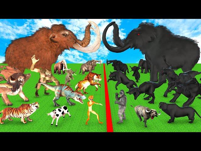 Prehistoric Mammals VS Shadow Itself Mammals Size Animal Epic Battle Animal Revolt Battle Simulator