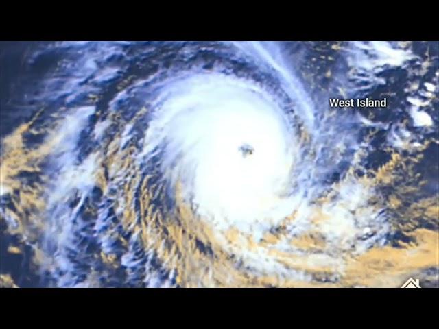 Satellite imagery animation of Cyclone Darian