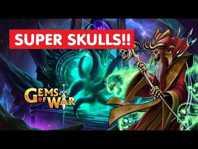 Gems of War Raid Boss Skull Power team! Guide best gameplay strategy?