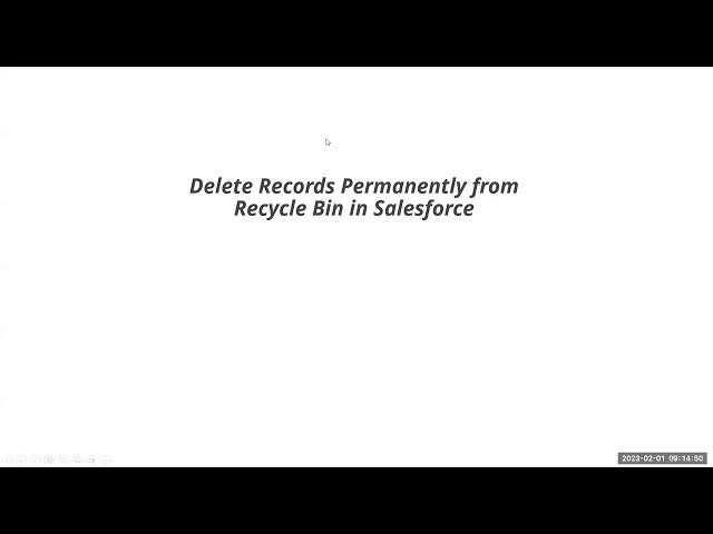 Deleting records from Recycle bin using Apex