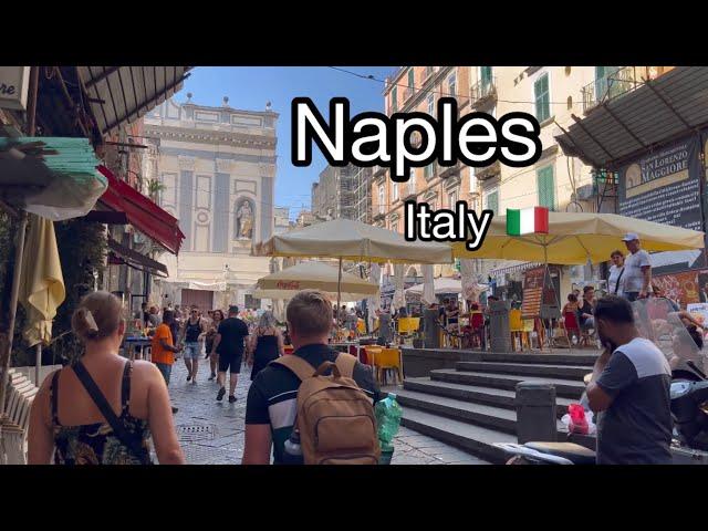 Naples Italy  Walking Tour (4K HD) August 10, 2024 Napoli Italia City Walk