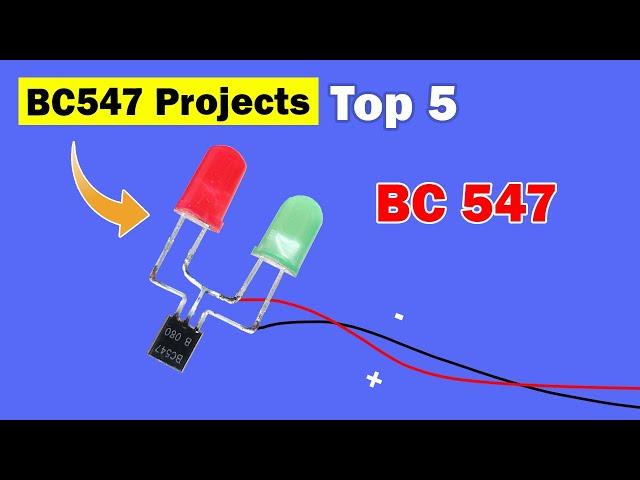 Top 5 Electronic Projects Using BC547 Transistor, Electronics mini projects