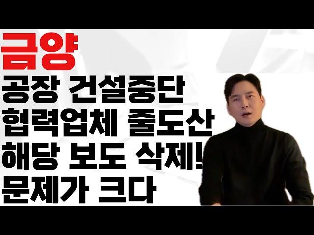 금양 이러한 노이즈에 지속적으로 휘말리면 투자 매력도는 떨어진다 보도가 삭제되도 찝찝한 부분 리스크를 배제 하지 않을수 없다 언론 보도 문제점도 상당하다 10.14일 보도 내용은?