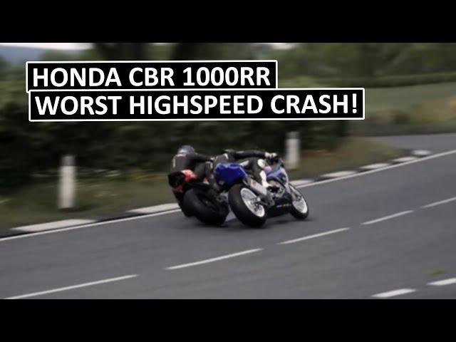 MONSTER HIGHSPEED CRASH! Honda CBR 1000RR Hard Braking Goes Wrong