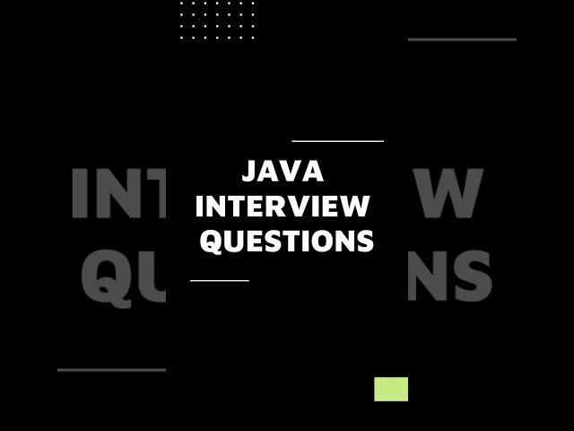 Java Interview Questions - Exception - #13