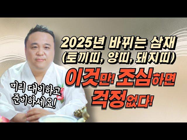 2025년 바뀌는 삼재띠토끼띠, 양띠, 돼지띠 삼재라고 걱정마라! 미리알고 대비하면 걱정없습니다!/ 강남용한점집