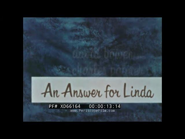 “ AN ANSWER FOR LINDA ” 1950s BELL TELEPHONE & SWITCHBOARD OPERATOR EDUCATIONAL FILM XD66164