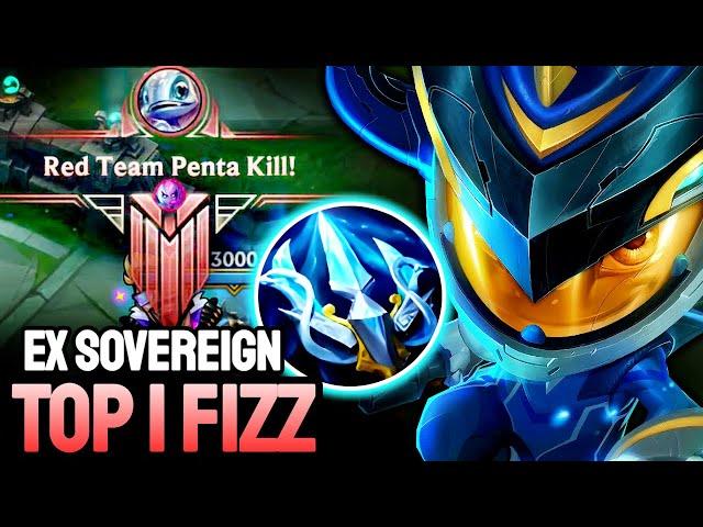 WILD RIFT FIZZ PENTAKILL - TOP 1 FIZZ GAMEPLAY - EX SOVEREIGN RANKED