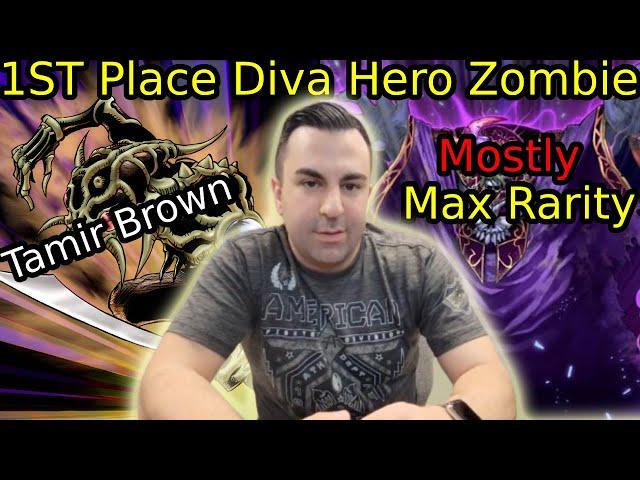 Yu-Gi-Oh! Edison Local 3x 1ST Place  Diva Hero Zombie Deck Profile  (Tamir Brown)  Mostly Max Rarity