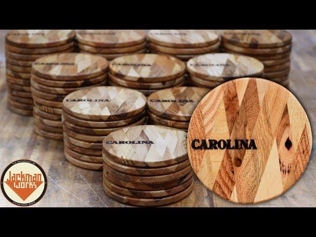 Pallet Wood Coasters with Diamond Pattern (100 of them!)