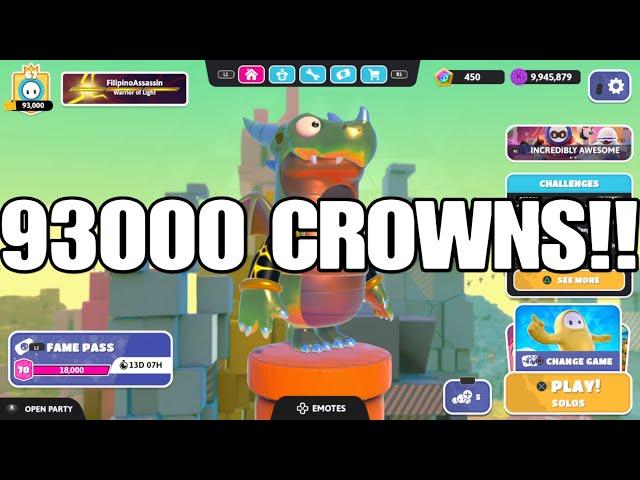 I REACHED 93,000 CROWNS IN FALL GUYS