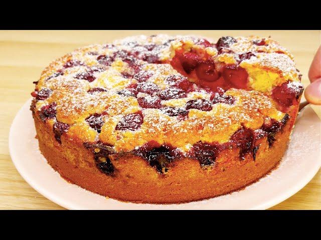 Cake in 1 minute! They will be making this cherry yogurt cake # 115 everyday