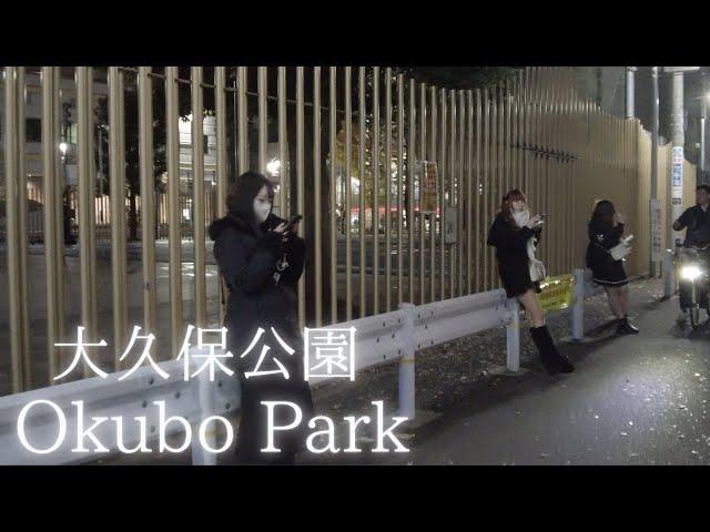 Strolling through Okubo Park at night in Kabukicho