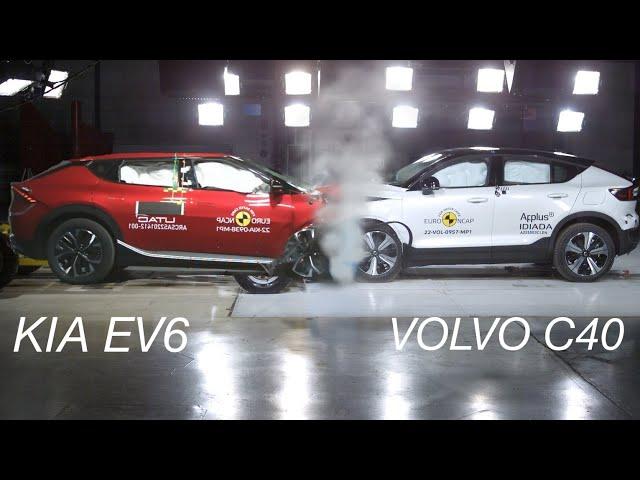 KIA EV6 vs Volvo C40 Electric - Crash Test